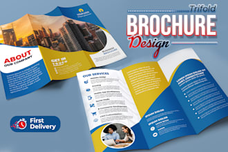 do brochure design bifold, trifold brochure design for you