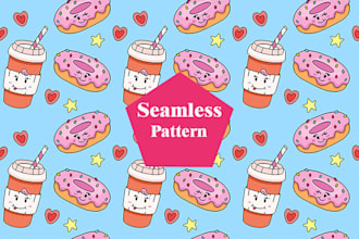 make a seamless pattern or repeat pattern for fabric