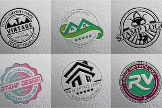do stamp seal vintage badge and rustic logo design