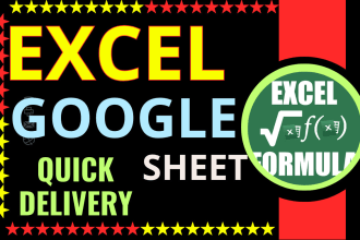 fix or create advanced excel errors, formulas, and functions