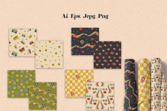 create groovy seamless pattern