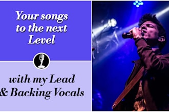 record lead vocals and great backing vocals for you