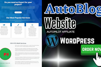 create amazon affiliate marketing autopilot website with autoblog