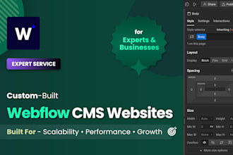 design and build a scalable webflow cms website