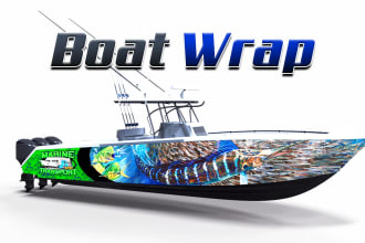 do creative boat wrap designs, jet ski, watercraft, surfboard, unique ship wrap