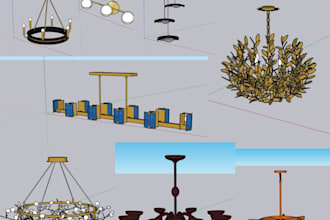 chandelier light models for sketchup