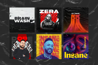 design unique cartoon hip hop music cover art