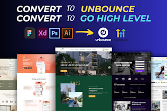 convert figma, xd, PSD design to unbounce landing page