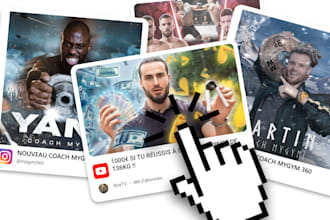 faire une miniature personnalisée youtube, instagram