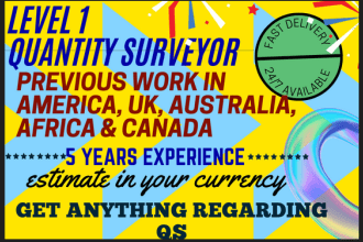be your quantity surveyor for construction cost estimate