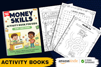 create word search and activity books for amazon KDP and etsy