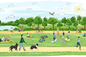 create a hand drawn doodle illustration
