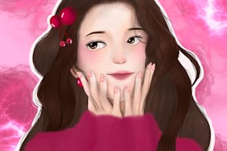 create digital art for semirealistic potrait