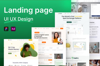 do professional website landing page design in figma