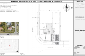 create city permit site plan layout in autocad in 24 hours