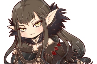 draw semi chibi art style chibi adult body