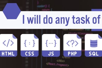 do any task of php, html, css, js and sql