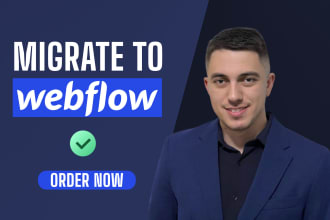 redesign your website and migrate it to webflow