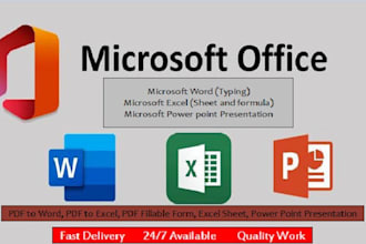 retype text, edit microsoft word, excel , powerpoint, copy paste,data entry work