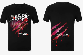 do custom t shirt design with punk  style for merchandise