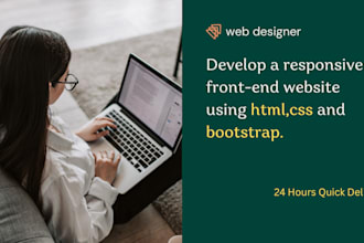 design  responsive website using HTML CSS bootstrap