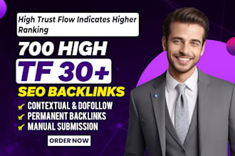 build 700 high authority tf 30 dofollow seo backlinks