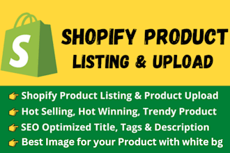 upload a professional shopify product listing