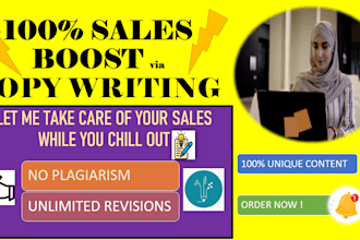 do copywriting for your website and other socials