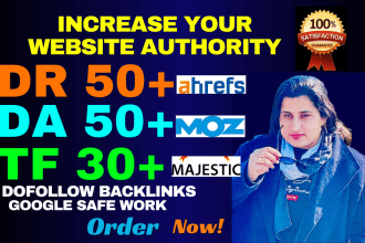 increase ahref DR, da, URL, and majestic tf