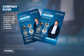 design company flyer with my 3 years of experience