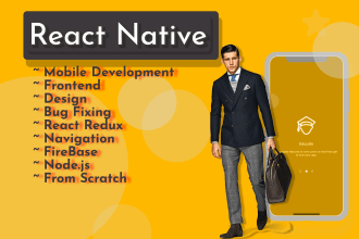 develop mobile apps in react native, node and firebase