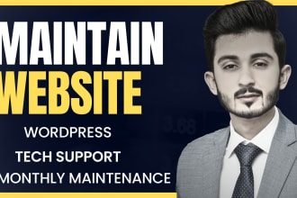 do wordpress website maintenance and wordpress support or help