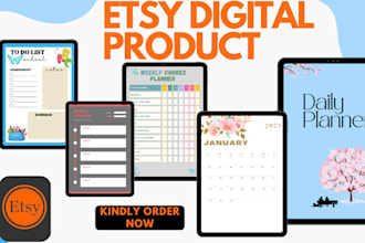 etsy digital planner etsy daily digital planner store   resume wedding invite
