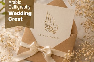 design muslim wedding logo design