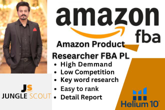 do amazon fba product research and  product hunting for pl