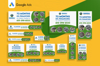 do stunning google banner ads, social media advertising, shopify banner