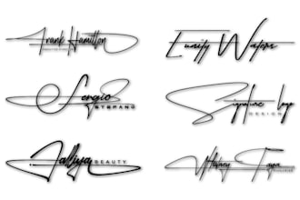do real handwriting, scripted, autograph, cursive, signature logo