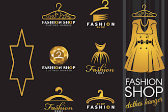 create golden color fashion logo for you