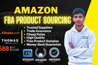 be your amazon fba product sourcing agent certified by amazon