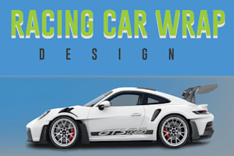 do a graphic vehicle wrap racing car and itasha design car van  wrap