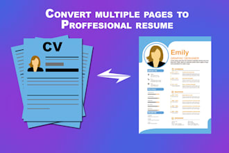 convert your CV to an industry professional resume builder, cv writing