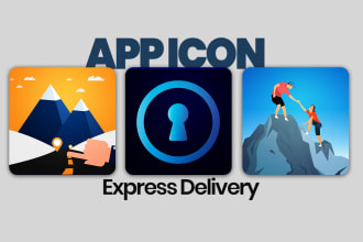 design custom mobile app icon, within one day