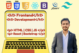 be your front end web developer for responsive website