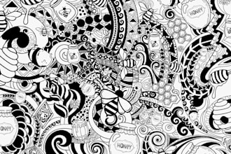draw mandala,zentangle,maori or tribal art within a silhouette