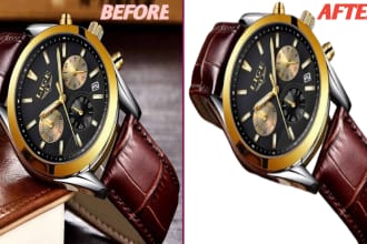 do watch image background remove and retouching  professionally