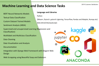 you data science, machine and deep learning, nlp, open CV, llm  tasks in python