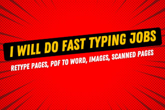 do fast typing, PDF to word, retype images, scanned docs