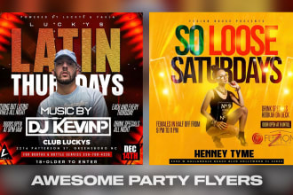 design a concert, nightclub, event, birthday or party flyer