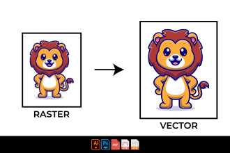 convert raster to vector or raster image to a vector logo