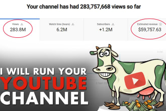 create and manage youtube cashcow channel for you to earn money